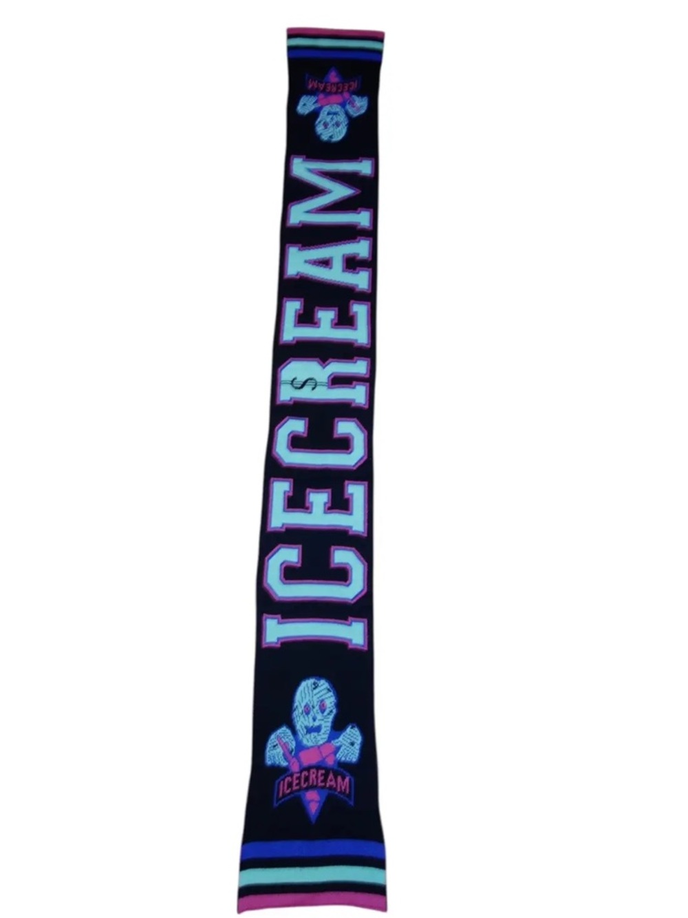 Billionaire Boys Club ICECREAM Scarf Black Purple Blue Streetwear Rare DEADSTOCK - Picture 2 of 7